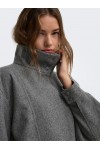 ONLY ASTA HIGH COLLAR BOMBER JACKET OTW DARK GREY MELANGE 15384778