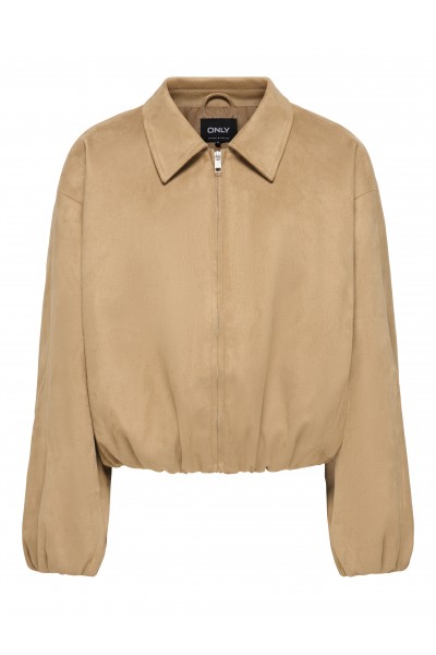  ONLY FIONA FAUX SUEDE PADDED BOMBER OTW TIGERS EYE 15382083