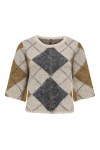  ONLY NOEME SS PATTERN O-NECK KNT OATMEAL 15378132