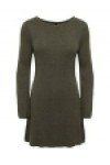 ONLY TESSIE LS BOATNECK DRESS KNT BURNT OLIVE 15378118