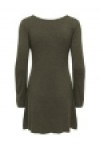 ONLY TESSIE LS BOATNECK DRESS KNT BURNT OLIVE 15378118