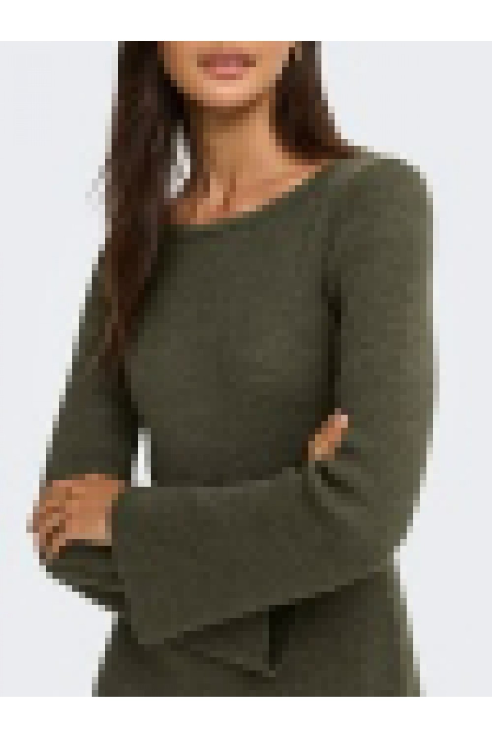 ONLY TESSIE LS BOATNECK DRESS KNT BURNT OLIVE 15378118