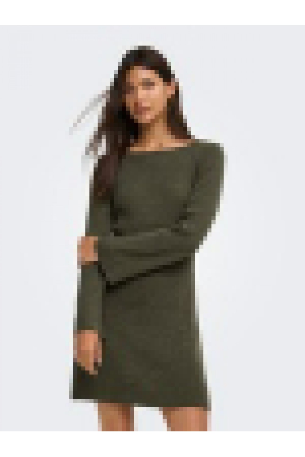 ONLY TESSIE LS BOATNECK DRESS KNT BURNT OLIVE 15378118