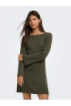 ONLY TESSIE LS BOATNECK DRESS KNT BURNT OLIVE 15378118