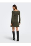 ONLY TESSIE LS BOATNECK DRESS KNT BURNT OLIVE 15378118