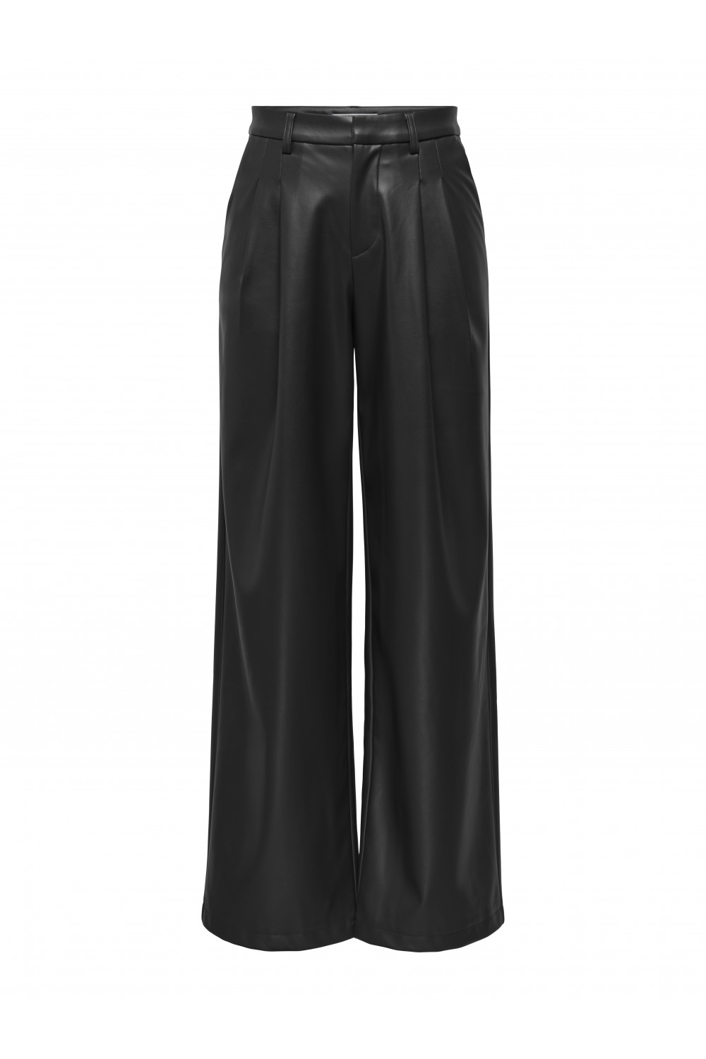ONLY NIELLA HW FAUX LEATHER WIDE PANT BLACK 15378766