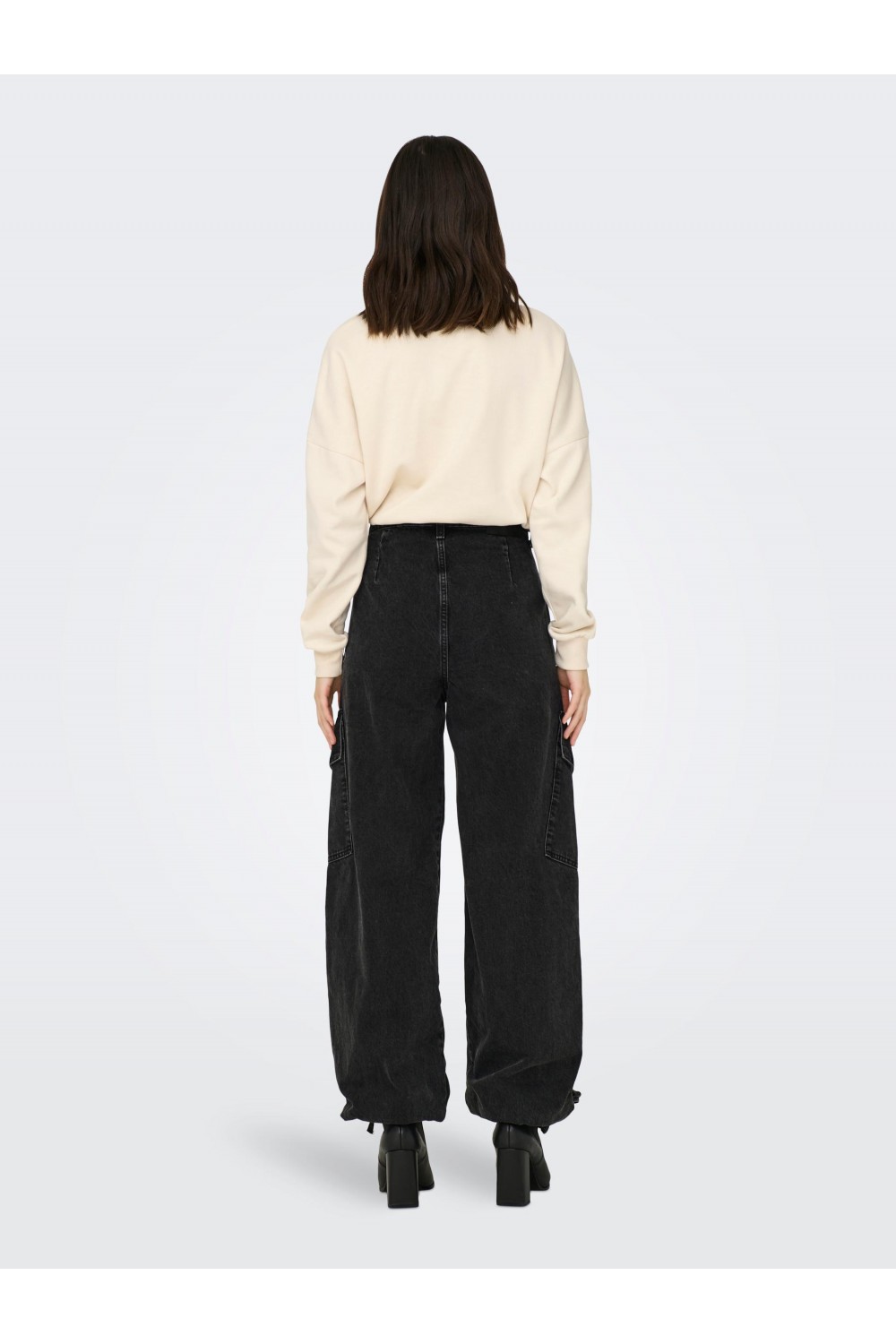 ONLY PERNILLE HW CARGO JOGGER DNM BLACK DENIM 15297358