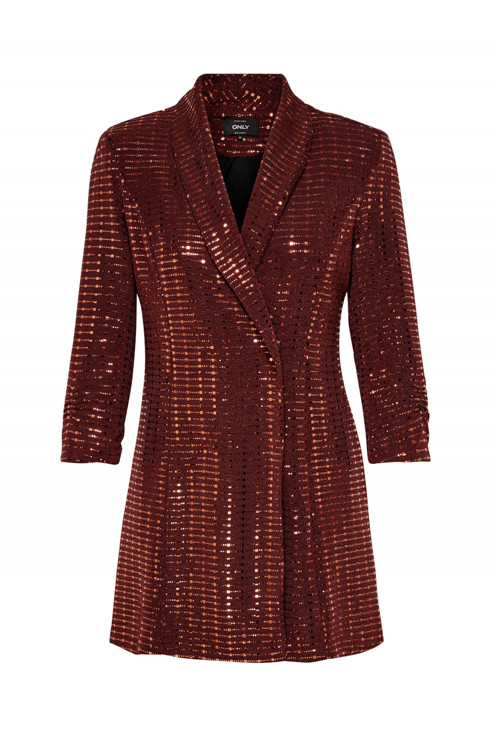ONLY REBECCA L/S GLITTER BLAZER JRS BITTER CHOCOLATE 15189743