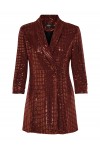 ONLY REBECCA L/S GLITTER BLAZER JRS BITTER CHOCOLATE 15189743