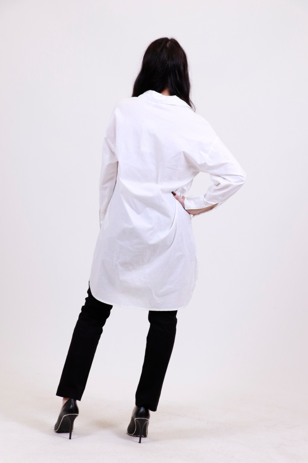 ONLY LINA LS OVERSIZE LONG SHIRT WVN BRIGHT WHITE 15270509