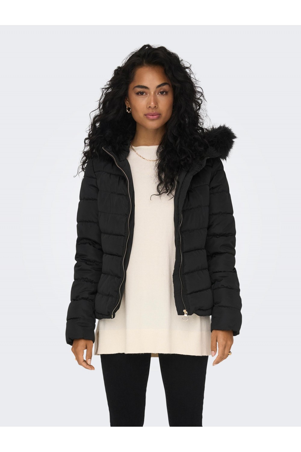 ONLY ELLAN HOOD JACKET BLACK 15300254
