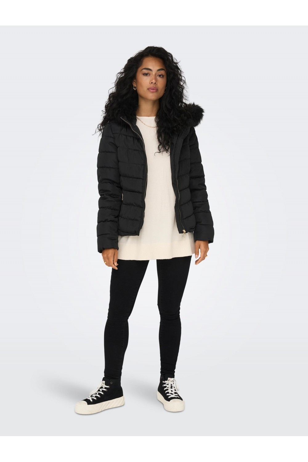 ONLY ELLAN HOOD JACKET BLACK 15300254