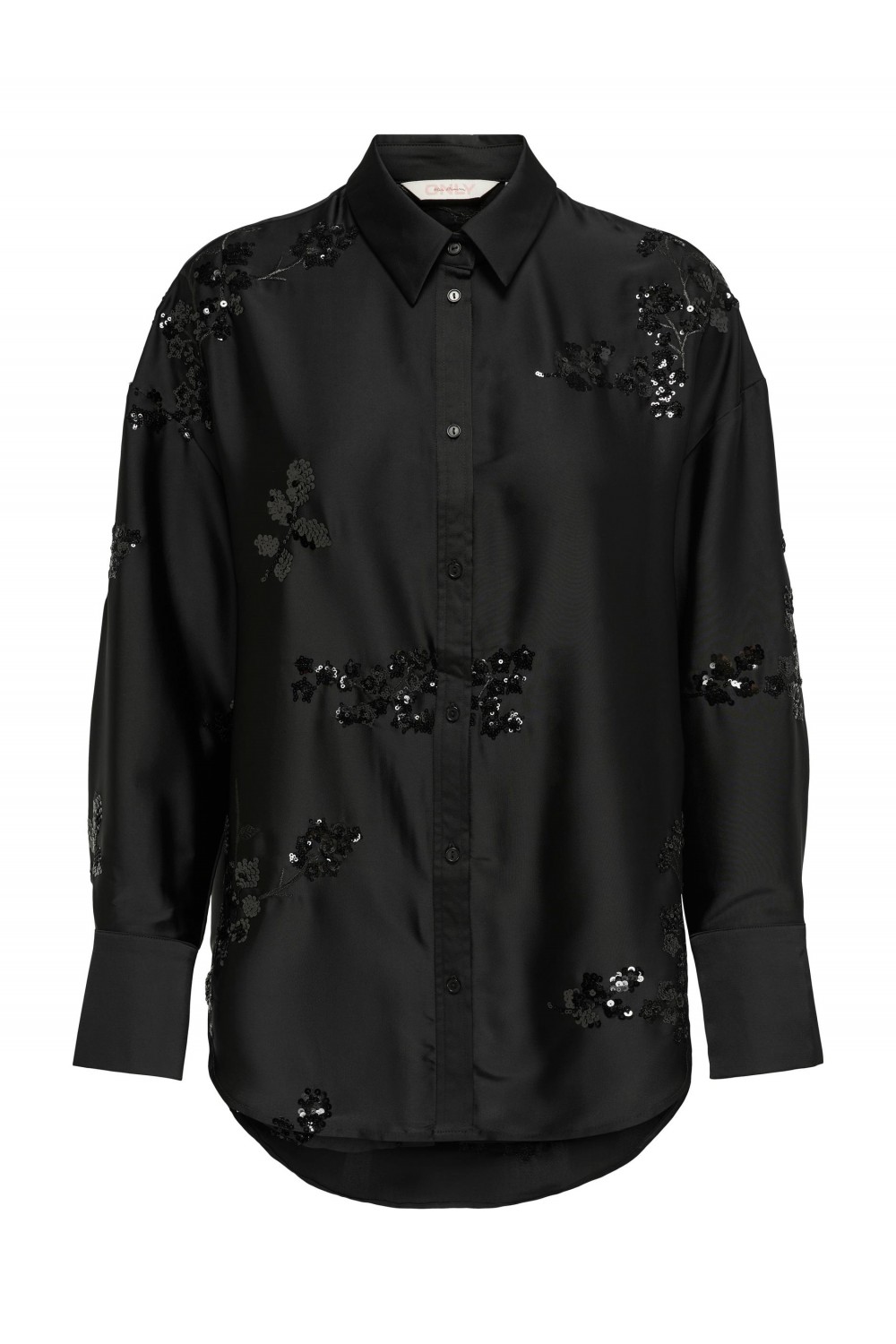 ONLY LEO SEQUINS SET SHIRT AND PANT BLACK 15312498