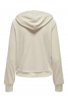 ONLY REBEL L/S ZIP STRING HOOD CC SWT BIRCH 15326657 