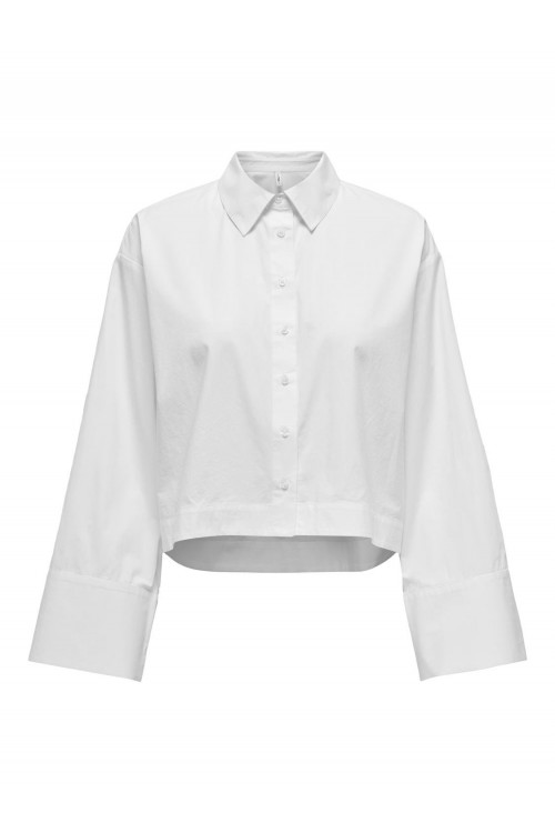 ONLY ELLA L/S OVERSIZED SHIRT PTM WHITE 15333883