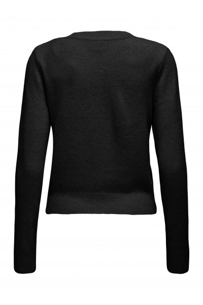 ONLY MERLE LIFE LS BLING O-NECK KNT BLACK 15332088