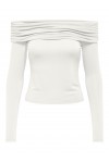 ONLY FELINA L/S OFF SHOULDER TOP JRS CLOUD DANCER 15341585