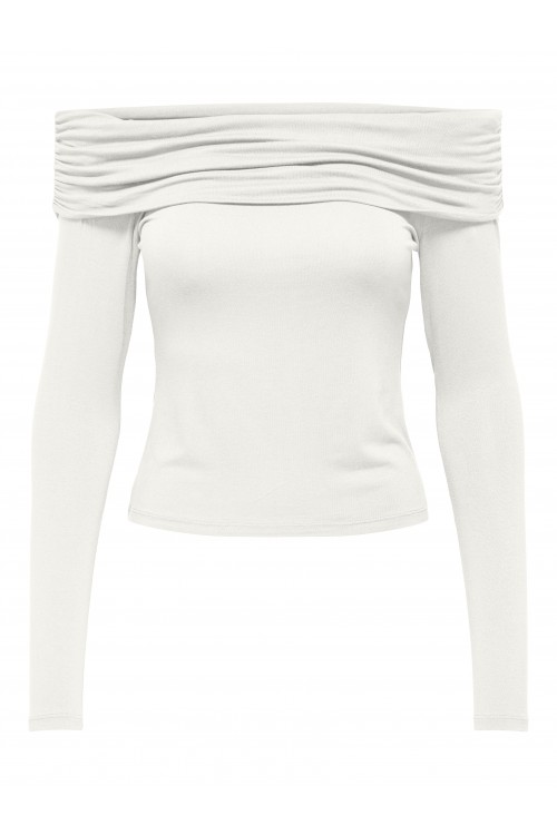ONLY FELINA L/S OFF SHOULDER TOP JRS CLOUD DANCER 15341585