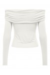 ONLY FELINA L/S OFF SHOULDER TOP JRS CLOUD DANCER 15341585