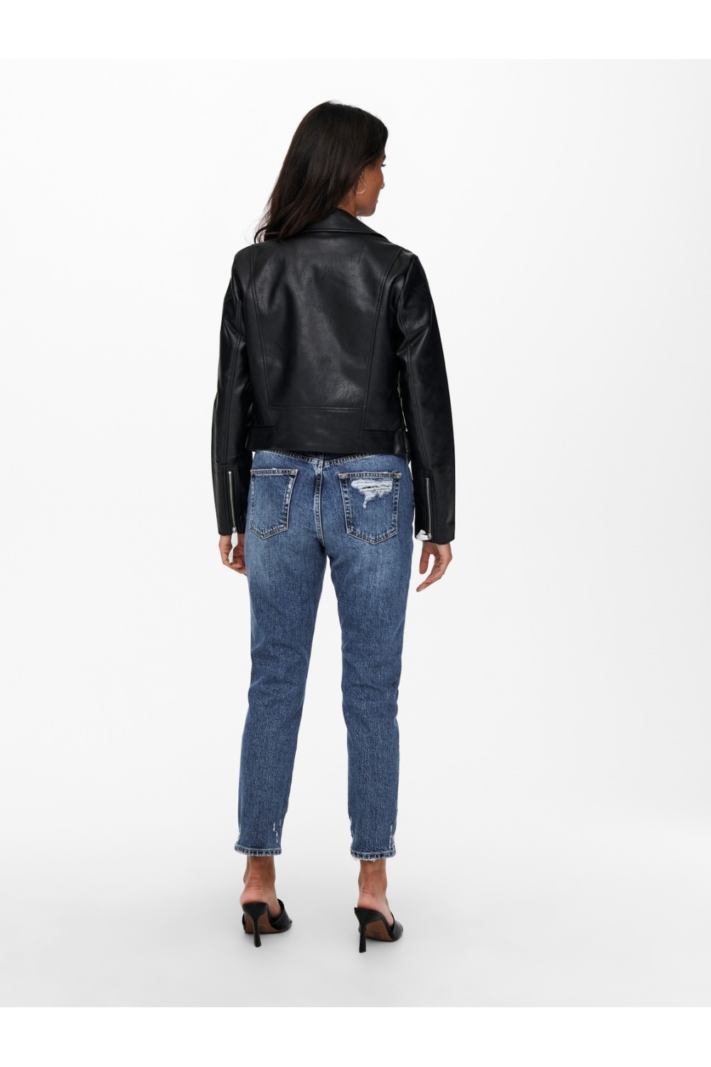 ONLY VERA FAUX LEATHER BIKER OTW BLACK 15232135