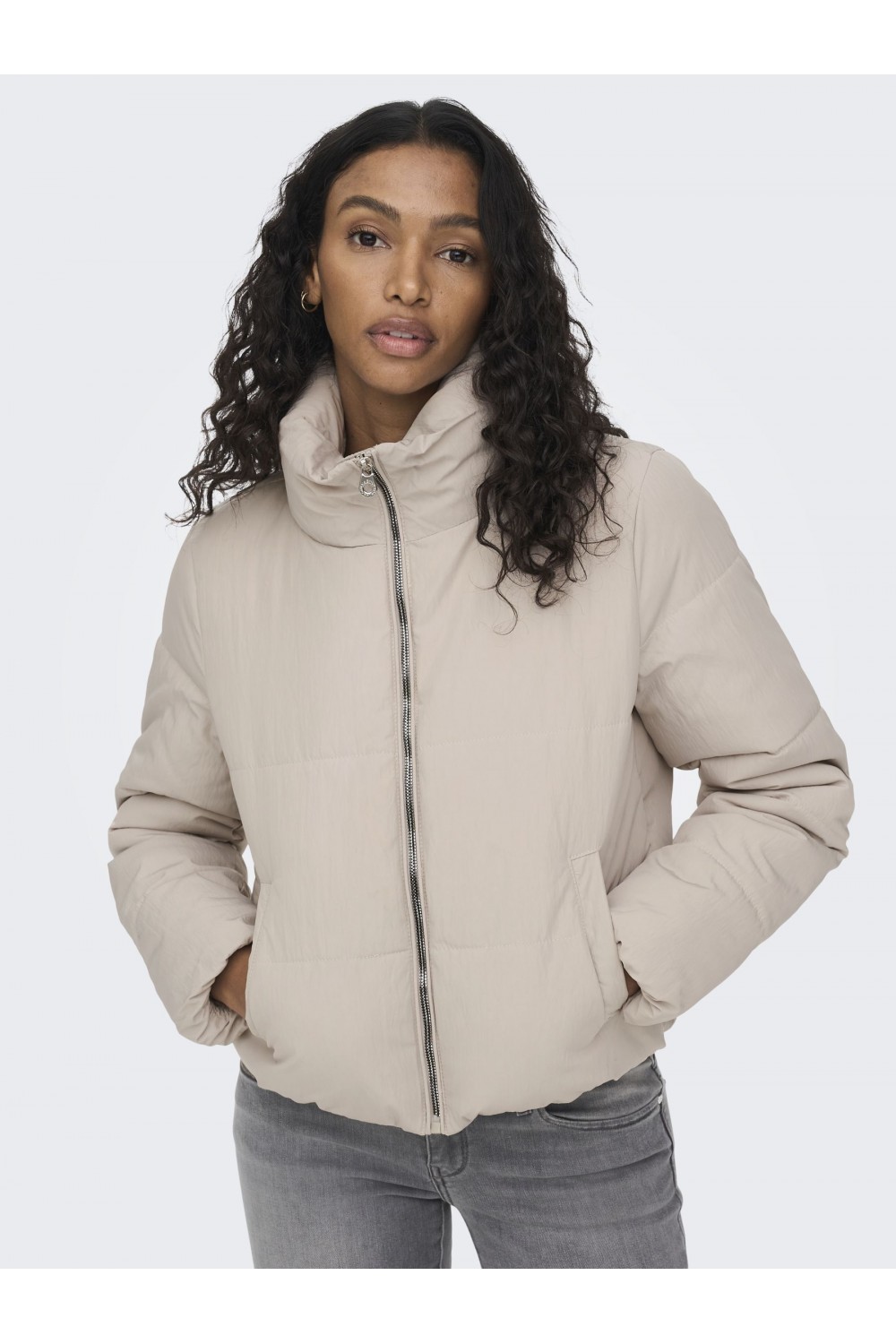 ONLY DOLLY SHORT PUFFER JACKET PUMICE STONE 15205371 