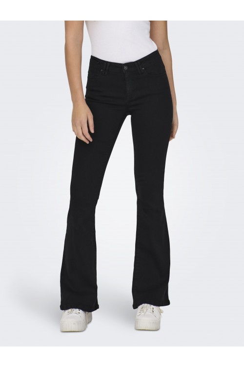 ONLY REESE REG RETRO FLARED DNM BOX BLACK 15309845