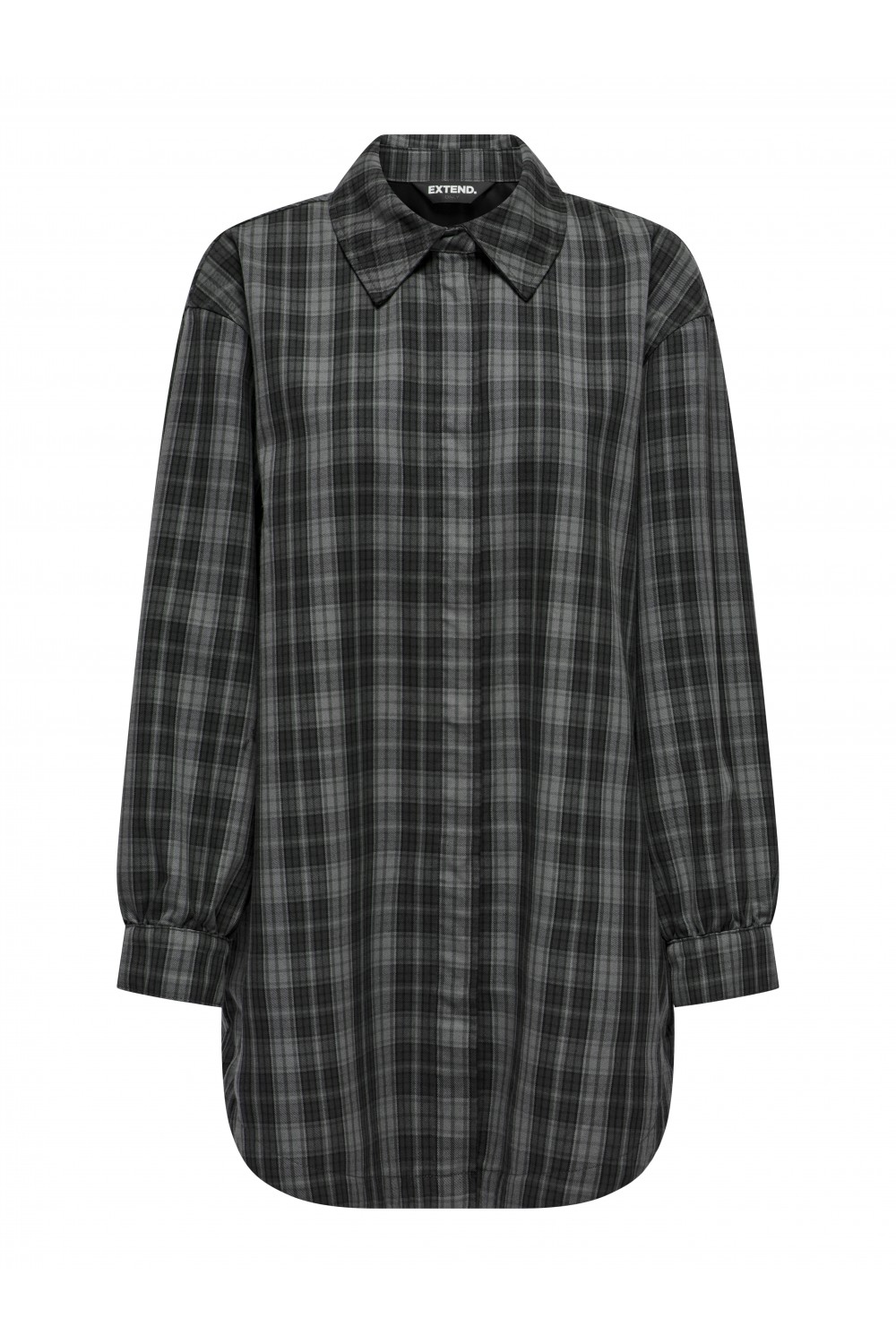 ONLY IMMA L/S OVS CHECK SHACKET XT PNT DARK GREY 15328167
