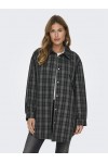 ONLY IMMA L/S OVS CHECK SHACKET XT PNT DARK GREY 15328167