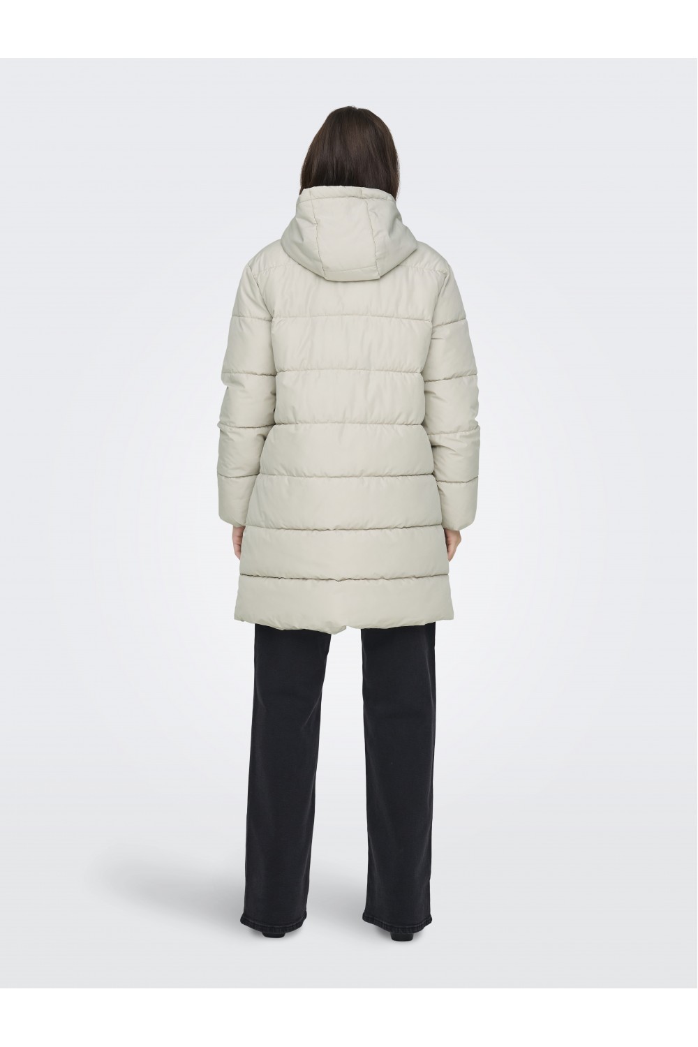 ONLY CLAIR PUFFER HOOD COAT OTW CC PUMICE STONE 15323232