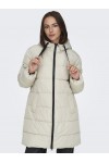 ONLY CLAIR PUFFER HOOD COAT OTW CC PUMICE STONE 15323232