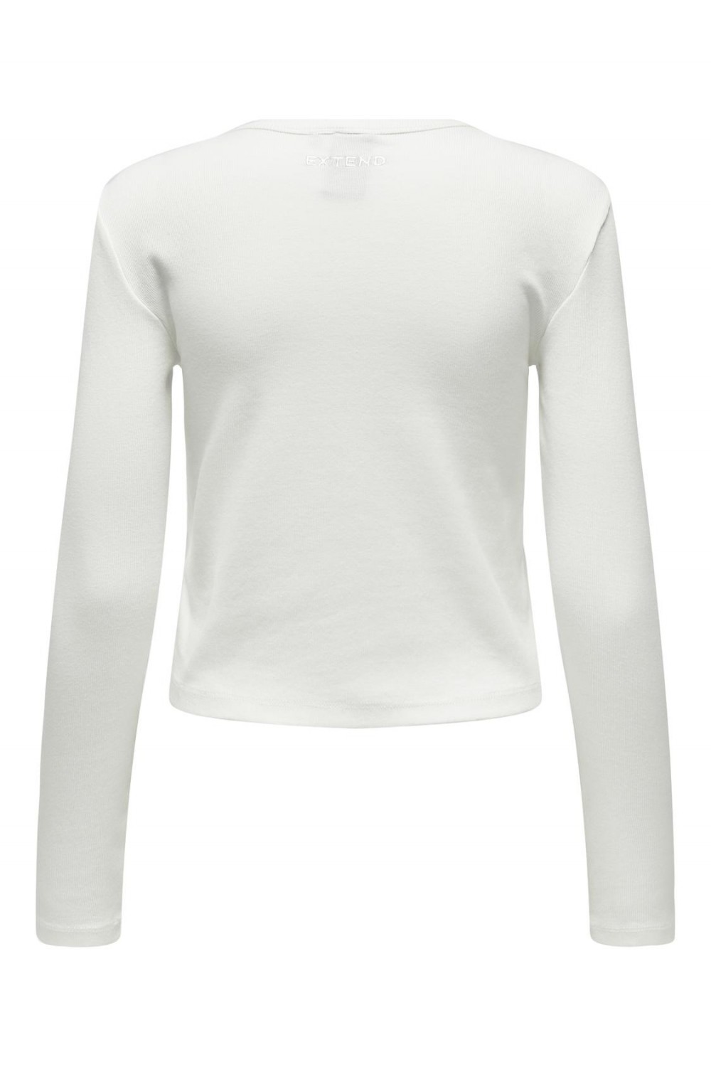 ONLY VIOL LIFE LS RIB T-SHIRT XT WVN WHITE 15330747