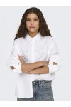 ONLY GITHA LIFE LS STUDDED SHIRT BRIGHT WHITE 15334082