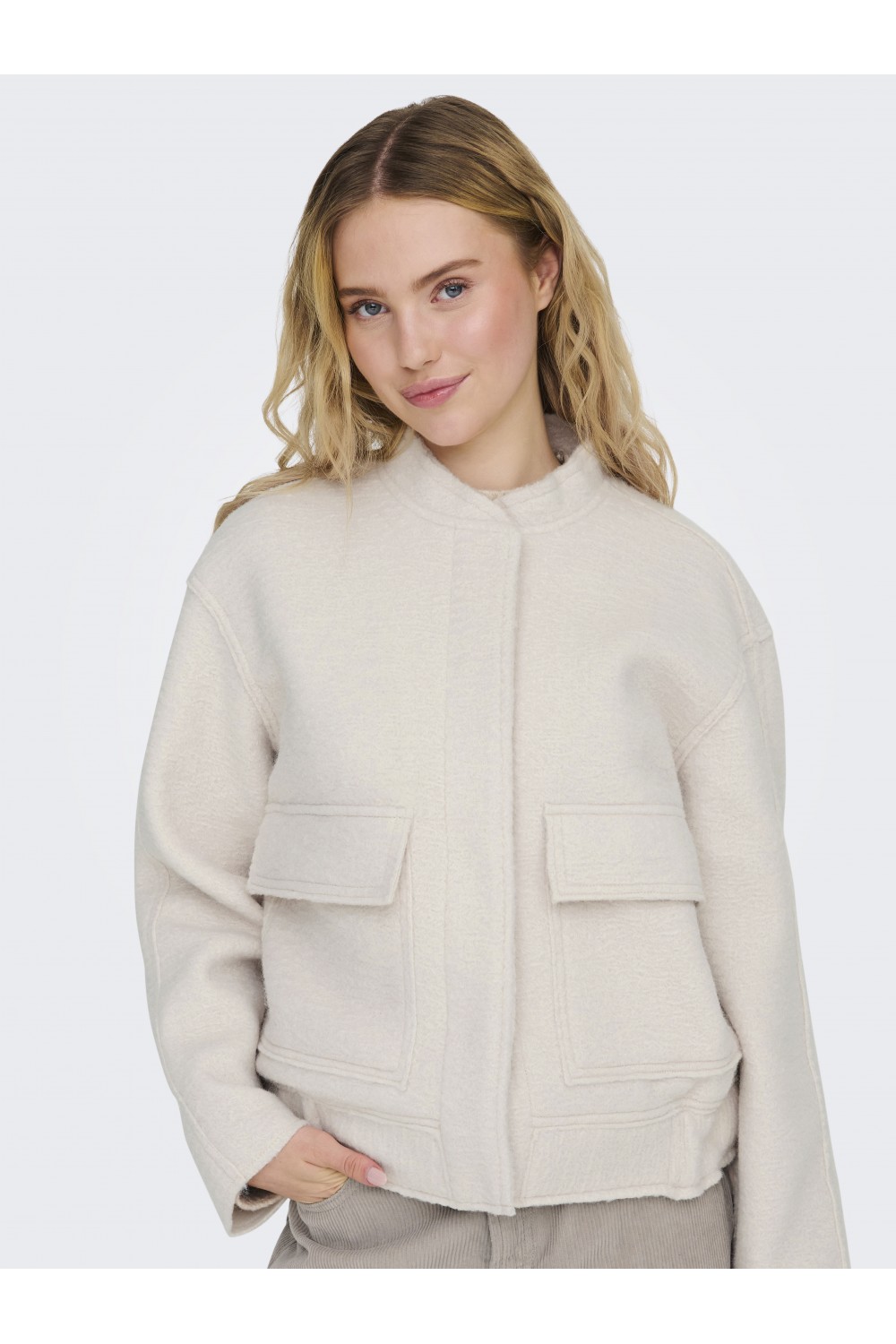 ONLY SANNE BOUCLE BOMBER OTW ΜΟΟΝΒΕΑΜ 15335196