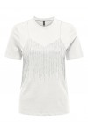 ONLY BILLIE LIFE S/S TOP JRS WHITE 15333617
