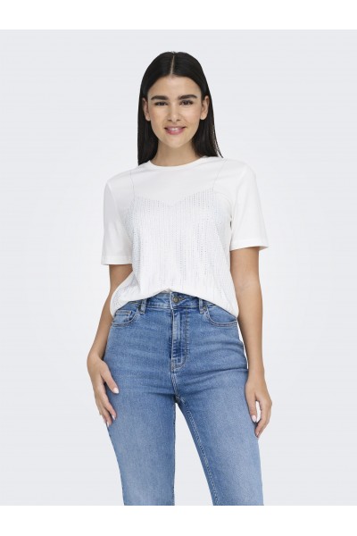 ONLY BILLIE LIFE S/S TOP JRS WHITE 15333617