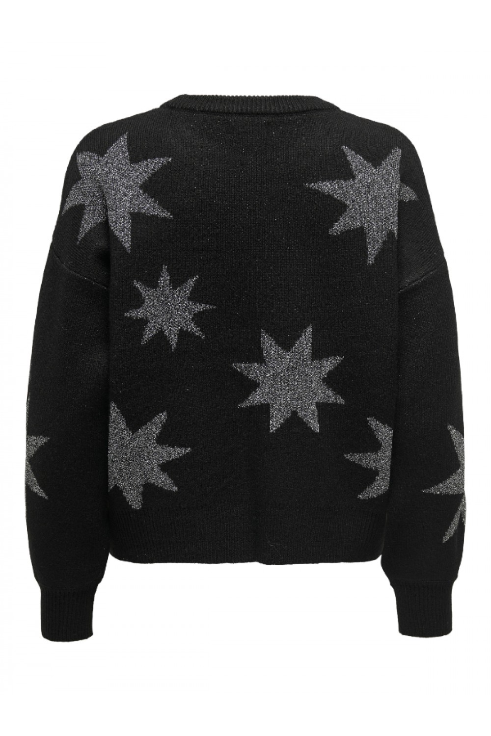ONLY ROSIE LS O-NECK GLITTER KNT BLACK 15328250