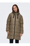 ONLY CLAIR PUFFER HOOD COAT OTW CC STONE GREY 15323232