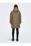 ONLY CLAIR PUFFER HOOD COAT OTW CC STONE GREY 15323232