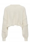 ONLY DALIA LIFE LS FRINGE PULL KNIT ECRU 15352093
