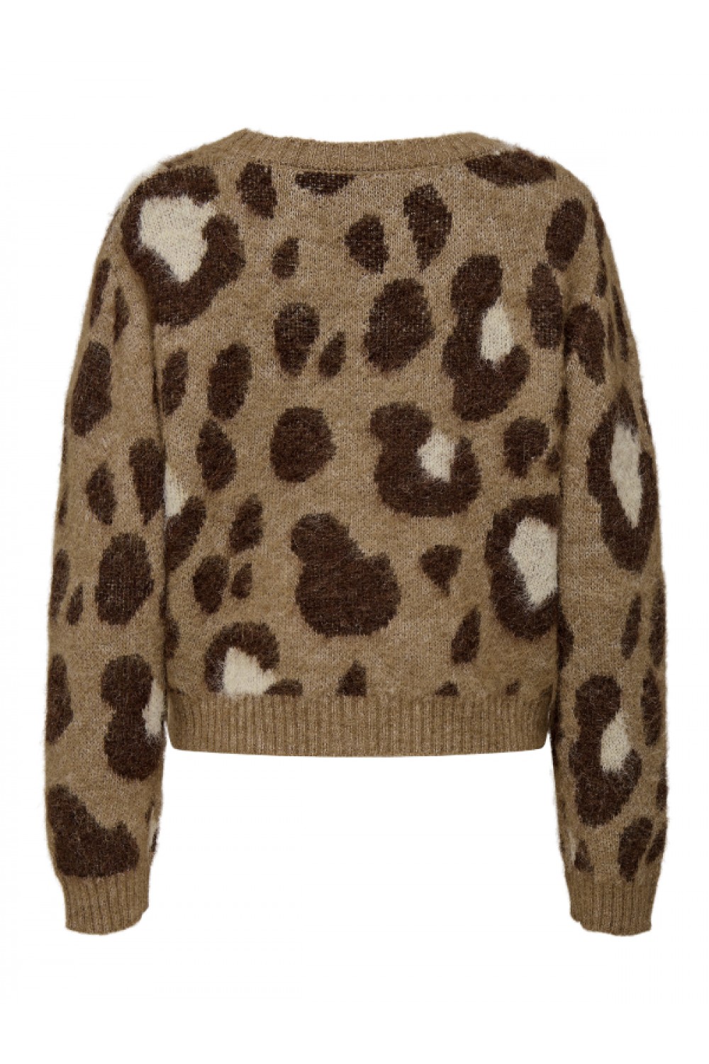 ONLY EDELIE LIFE LS JQ CARDI V-NECK KNT COCOA CREME 15353090