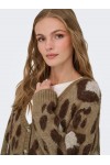 ONLY EDELIE LIFE LS JQ CARDI V-NECK KNT COCOA CREME 15353090