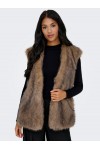 ONLY DAWN LIFE FAUX FUR WAISTCOAT OTW TANNIN 15354308