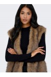 ONLY DAWN LIFE FAUX FUR WAISTCOAT OTW TANNIN 15354308