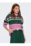 ONLY XMAS HOHO LS PULLOVER KNT PINK 15354974