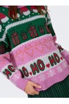 ONLY XMAS HOHO LS PULLOVER KNT PINK 15354974