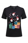 ONLY XMAS LIFE YRSA CHRISTMAS S/S TOP JRS BLACK 15219616