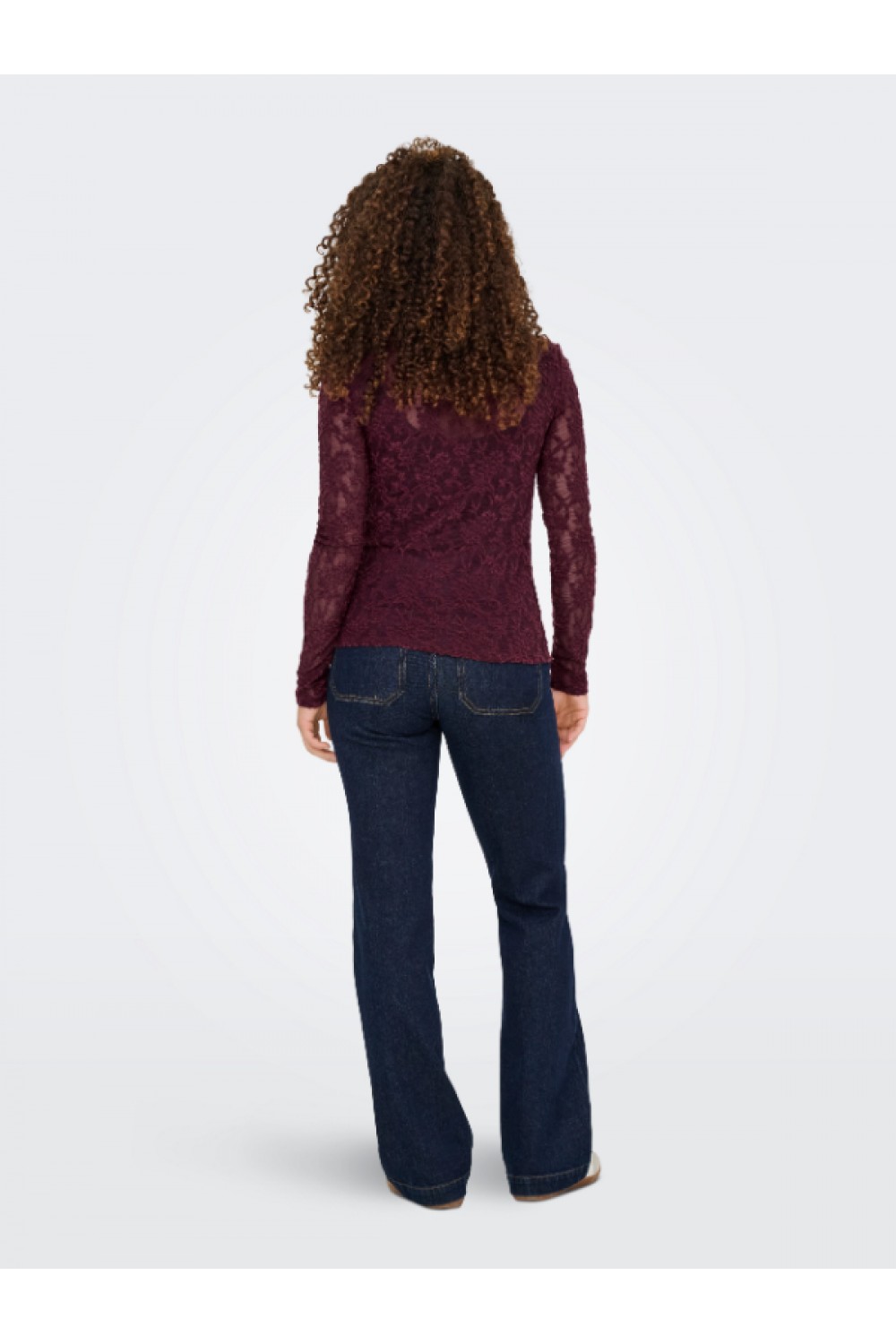 ONLY BLAISE L/S TOP JRS RED WINE 15356155