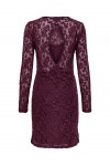 ONLY BLAISE L/S O-NECK DRESS JRS RED WINE 15356156