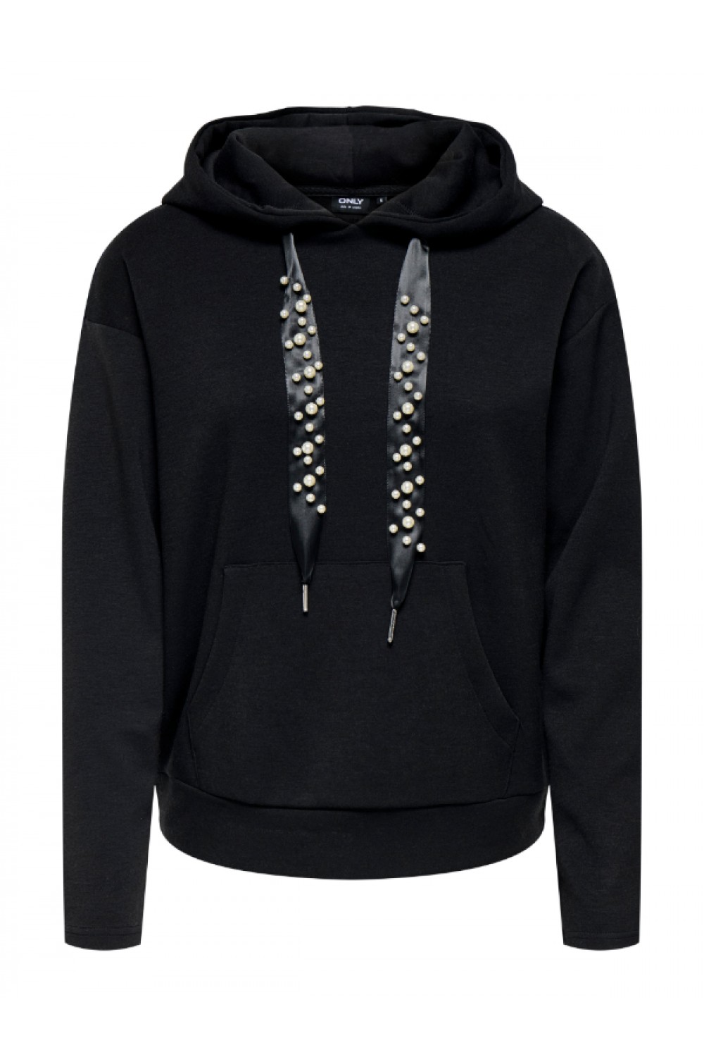 ONLY FANCY L/S HOOD STRING SWT BLACK 15303838