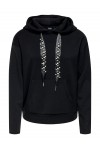 ONLY FANCY L/S HOOD STRING SWT BLACK 15303838